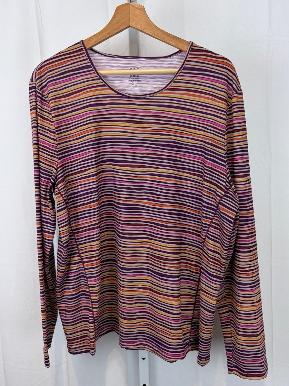 TITLE NINE Henerala Striped Fast Wicking Long Sleeve Top Multicolor Size XL